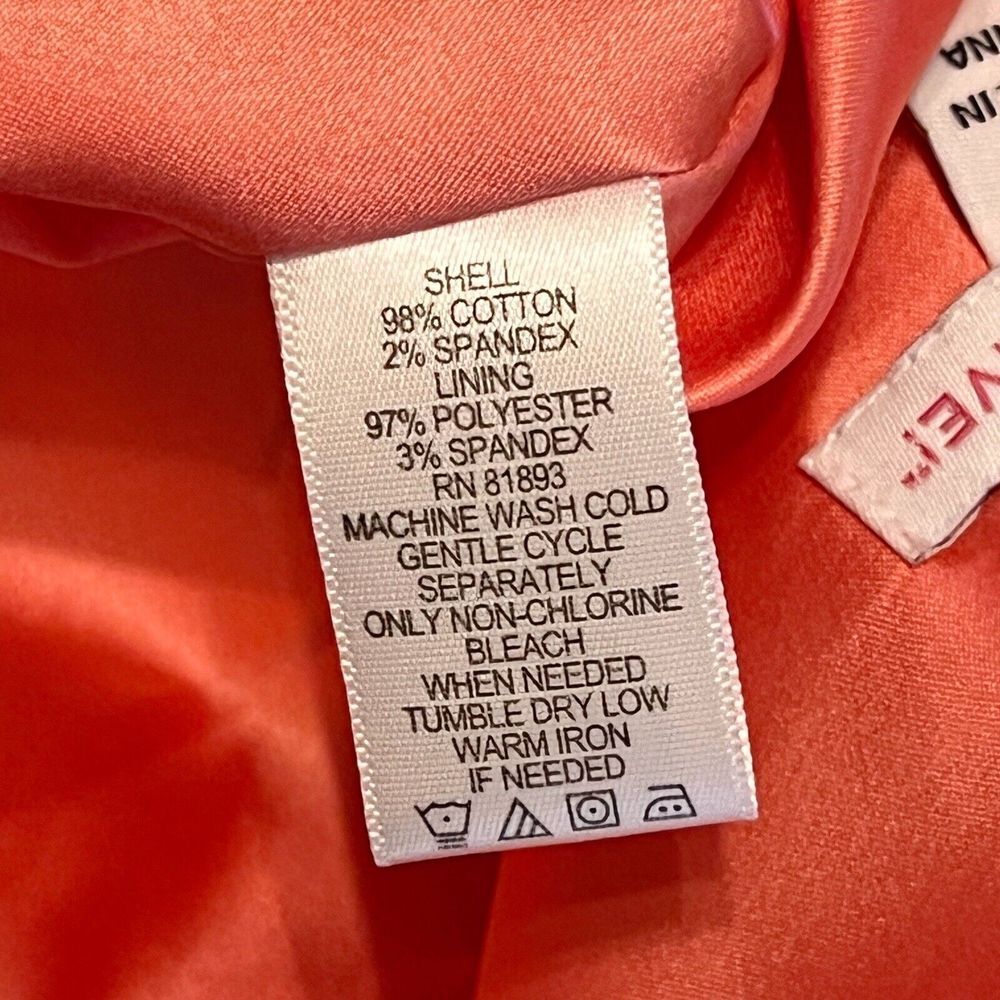 Isaac Mizrahi Live Sleeveless Women's Dress Orange Lined Midi Size 14 - Picture 9 of 14